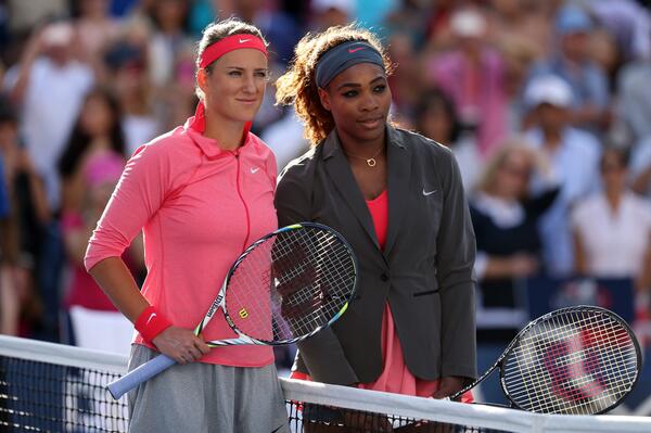 usopen's tweet photo. Congratulations and thank you to @SerenaWilliams &amp; @Vika7 for a mesmerizing 2 hr and 45 min women's final. #usopen http://t.co/0SlFyA505N