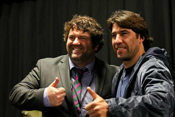 BruceLimNZ's tweet image. A #starstruck @JamesMcOnie at the after match press conference on Saturday night... #thumbsup #feedthebacks