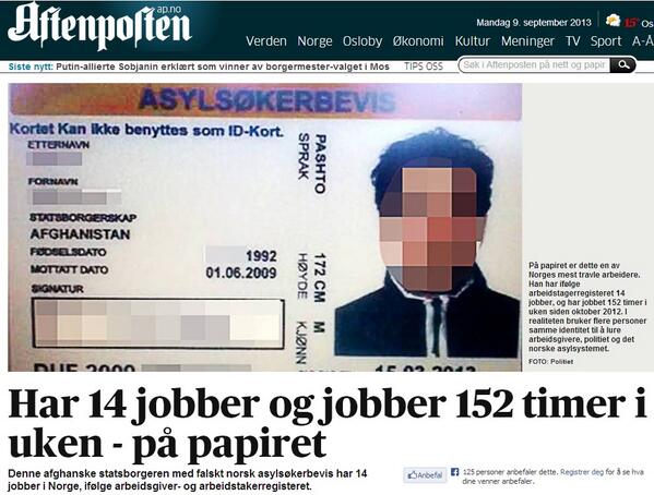 MXCartoons's tweet image. Toppnyhet på valdagen i norsk media är hur asylsökande lurar systemet. Otänkbart här. aftenposten.no/incoming/Har-1… #svpol