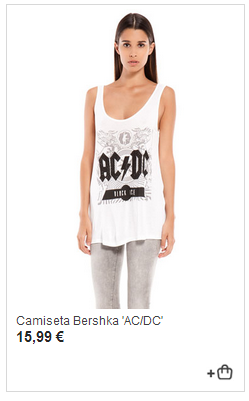 camiseta ac dc bershka