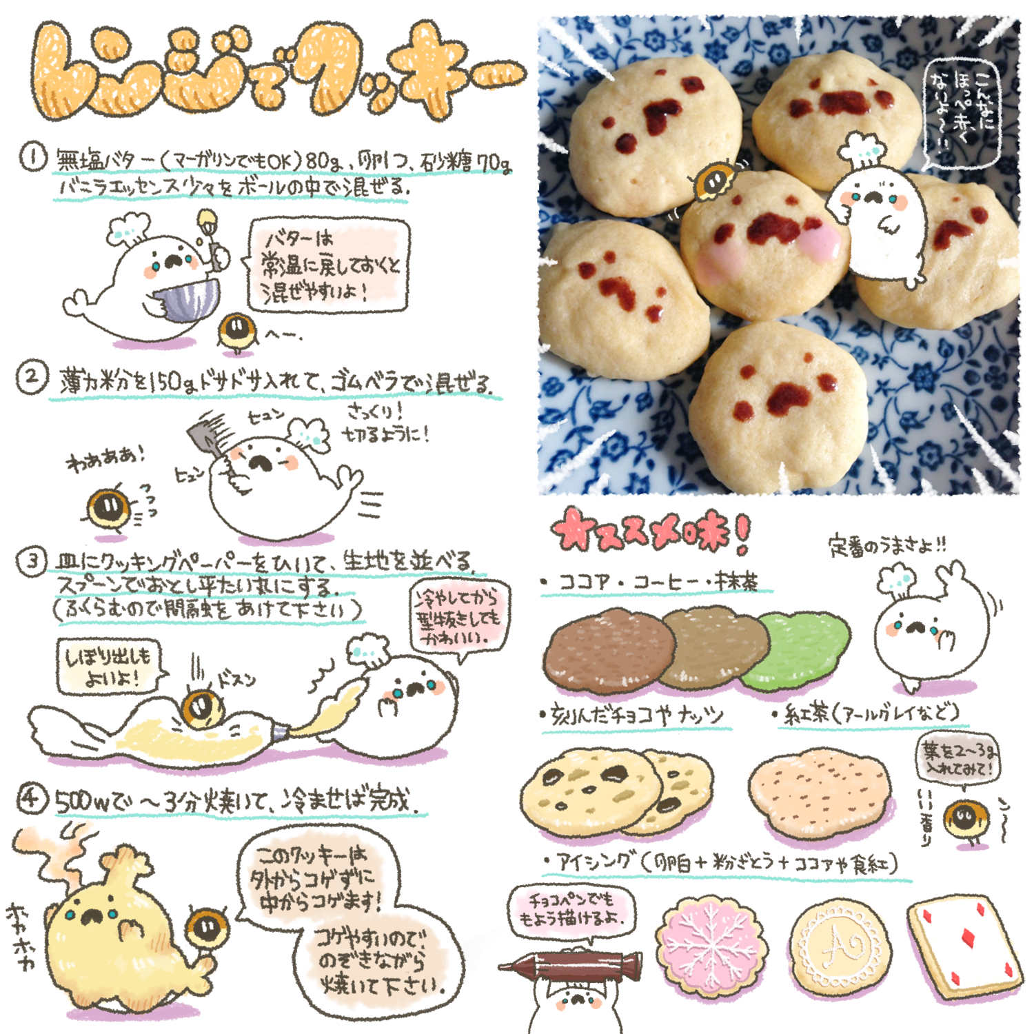 ぼく いらすと料理家 電子レンジで出来るc Ooc っ 3分クッキーまとめました Http T Co Zknxnttuus Twitter