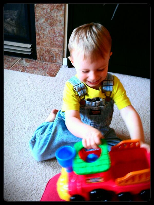 Overalls. It's like having a tiny hillbilly around.