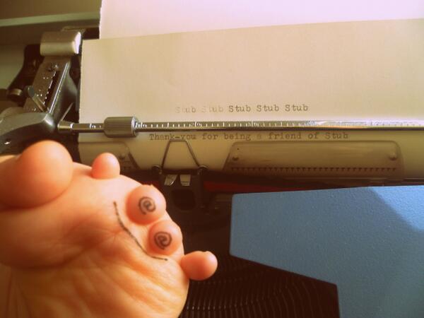 FriendsofStub's tweet image. typewriter Stub