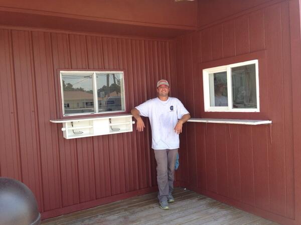 BBQ 23 with its fresh paint job. Getting close. I can taste the Ribs and slaw.