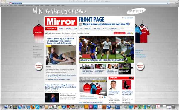 wearecreativ's tweet image. Another @samsungfootball Win A #ProContract take over on the @DailyMirror website today mirror.co.uk