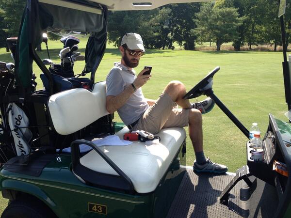 swiftwick's tweet image. It's "Another Day at the Office" for @hhall5223 tweet marketing manager with @alfasportsgolf @MarkACleveland #Wickit