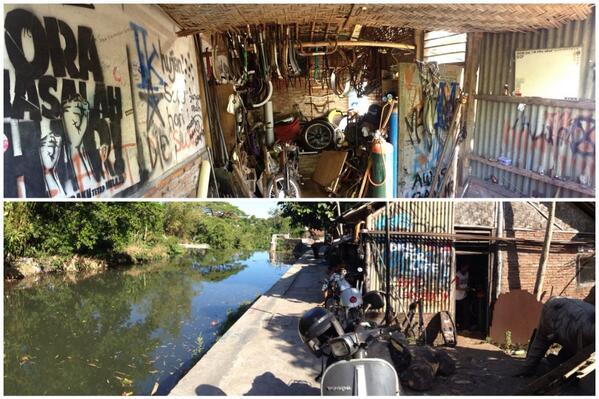 aldyamali's tweet image. @Mkustom RT @infojogja #info | MKAS bengkel las-custom sepeda &amp;amp; mtr , pinggir kali gajah wong gembira loka