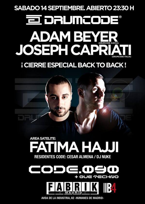 fabrikdiscoteca's tweet photo. Si quieres venir #GRATIS a nuestra CODE del día 14/09 -Haz RT-!!! Mucha suerte! @CODEFabrik !!! http://t.co/nw1yDvJoGQ