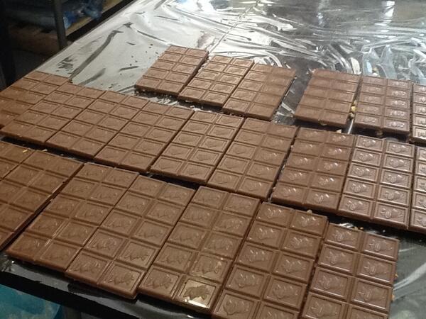 goodfoodSA's tweet photo. Twitter: The team at @Chocola J are very busy making chocolate for #GFWS2013. RT if you are a chocoholic. http://t.co/a9HR8daiKI