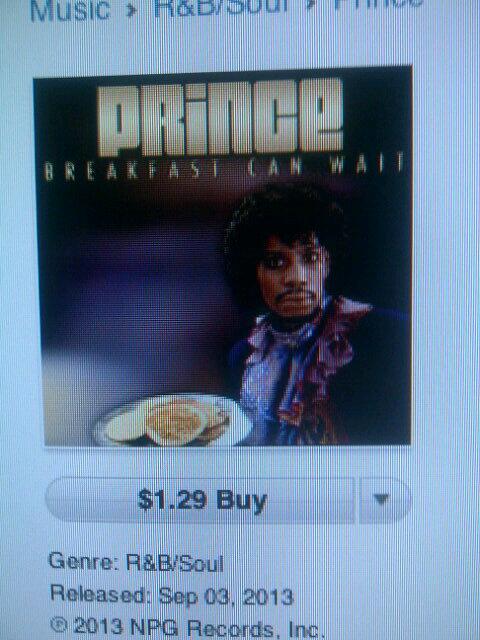 Best news all day!! #breakfastcanwait #prince