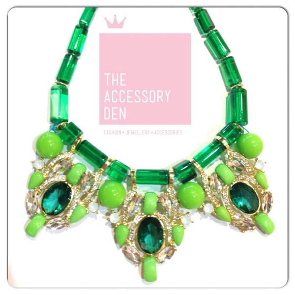 Green Gemstone Statement Necklace, only £15! #gorgeous #jewellery #statement #necklace #theaccessoryden