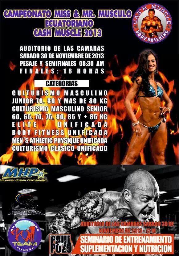 willperez71's tweet photo. Invitados todos al Campeonato Miss y Mr. musculo Ecuatoriano Cash Muscle 2013 http://t.co/1DDqcK1k91