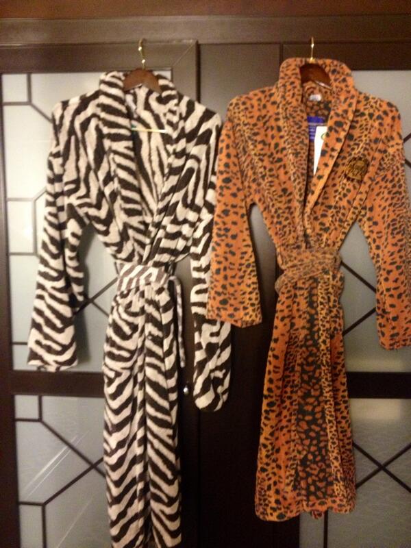 jeffwinton2's tweet photo. Decisions, decisions about which bathrobe to wear found in my room at the Kimpton's Monaco Hotel in DC http://t.co/lROCjA7dr0