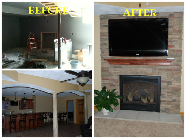 LightBriteDist's tweet photo. A customer's basement finish that we were part of. Looks great! #fireplaces http://t.co/GL31eNLoO9