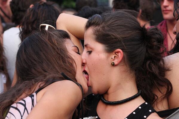 Grannies sweet piercing kissing