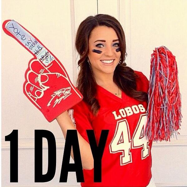 jayraybaaby's tweet photo. ONE MORE DAY! Be sure to vote for @TayStern TOMORROW in the sub! VOTE GREAT. VOTE #8 http://t.co/bsQacexOQN