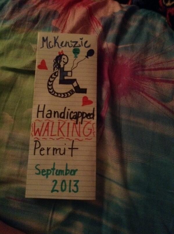 kenzieforever16's tweet image. What @JordieGeer made for me. Since I'm all crippled. 😂😂😂😂 it is pretty great! #HandicappedProblems