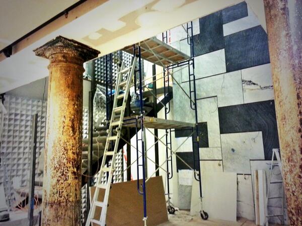 ProTerrazzo's tweet photo. Terrazzo stairs during installation.. http://t.co/bMN7mKpCJd