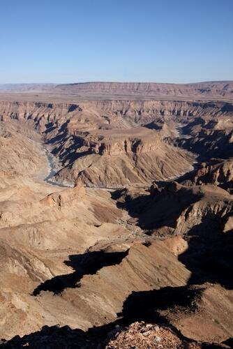 The Fish River Canyon in Namibia is the 2nd largest canyon in the world after Grand Canyon, USA. A huge tourist spot