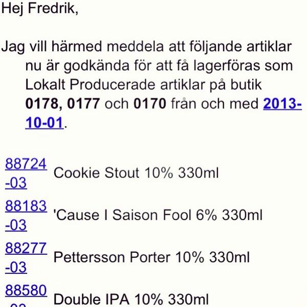 I oktober ska jag släppa fyra nya öl. Vad ska du göra?