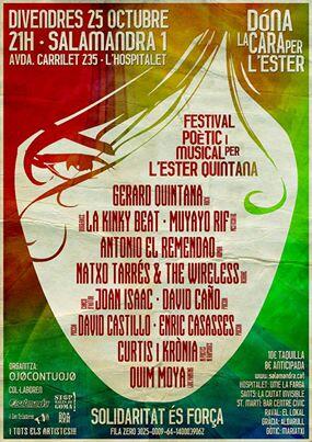 25OCT | Festival Solidario #OjoconTuOjo #ÁnimsEster <a href="/lakinkybeat/">La Kinky Beat</a> <a href="/muyayorif/">Muyayo Rif</a> y muchos más. La solidaridad es fuerza!!!