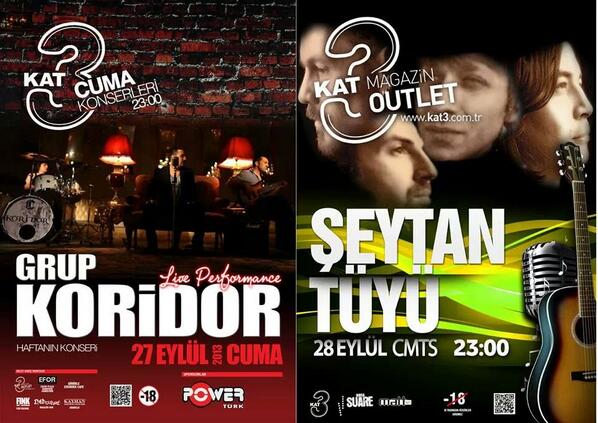 Bu Cuma Grup Koridor bu cumartesi Şeytan Tüyü Kat3 sahnesinde sizlerle kaçırmayın...