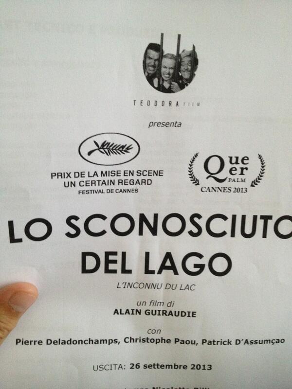 GiFantasia's tweet image. Oggi Press preview #Losconosciutodellago #AlainGuiraudie @PDeladonchamps @christophepaou #superfilm @Teodorafilm1