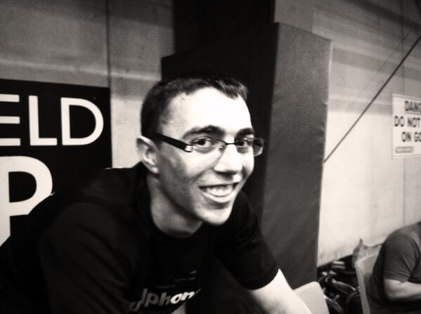 Aerovelo's tweet photo. Trefor goes for 87 seconds! Look at his super happy world record face! http://t.co/4AldFpsJsy