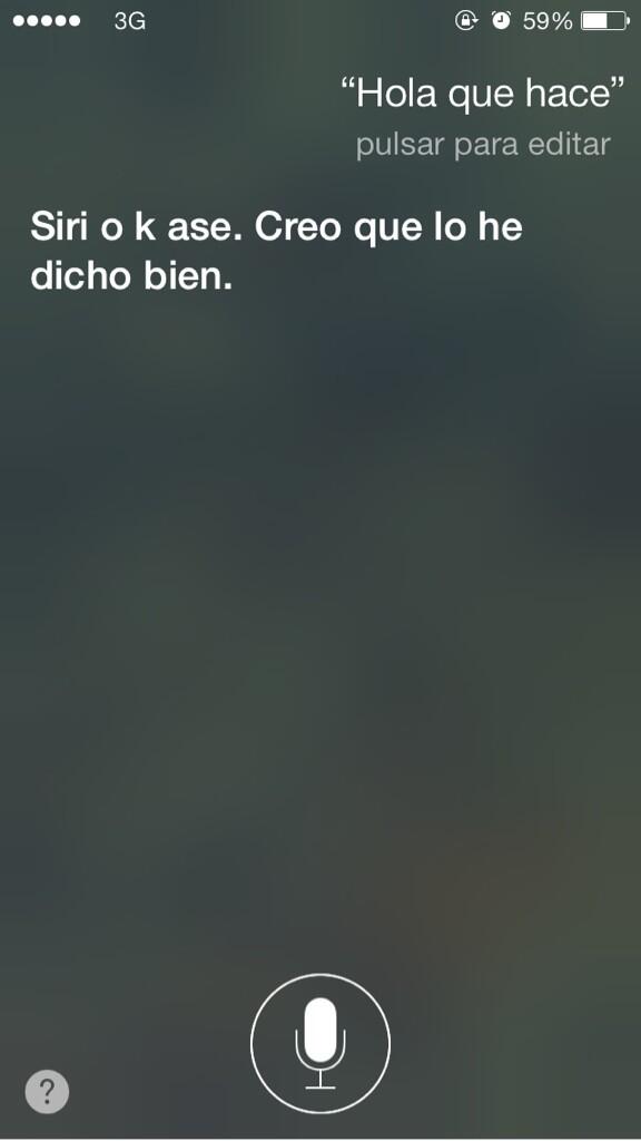 pedroample's tweet photo. Lo de Siri respondiendo al puto OLA K ASE es el indicador definitivo de que  podemos perder toda esperanza en Apple http://t.co/GDxDocbYLo