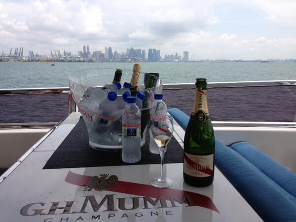 This is what a well-earned rest looks like. #GHMUMMF1 #SingaporeGP #podiumcelebration