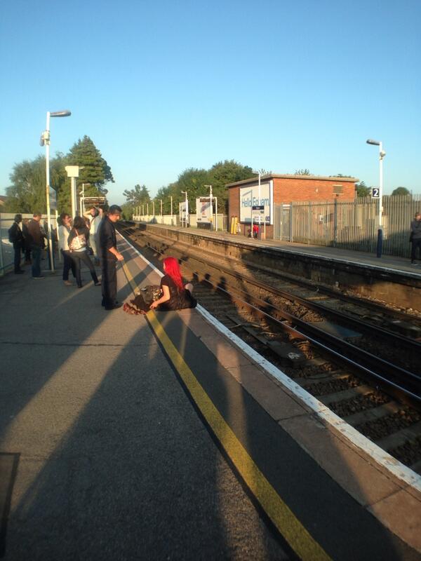 PainInTheStore's tweet image. Why trains are late some days...