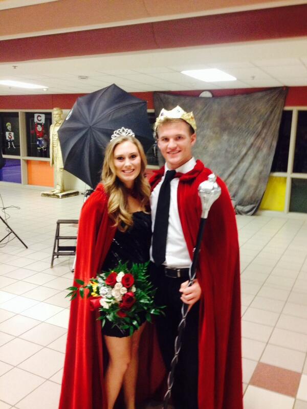 LuverneCardinal's tweet image. Congratulations to our new homecoming king and queen, Brent Thompson and Paige Baker.