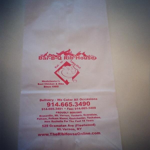 Bbqribhouse's tweet photo. New take out bags http://t.co/PKtcIPLFXy