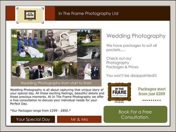 IntheFramePhoto's tweet image. We have just uploaded a poster #weddingphotographersinherts. Are you getting married? #weddingphotographyinhemel