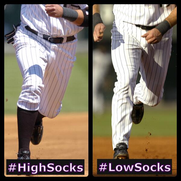 Rockies's tweet photo. #ToddsTops: Better look for Todd, #HighSocks or #LowSocks? VOTE W/ HASHTAG, see past votes: http://t.co/7XcwWUeecV http://t.co/VxUwGNoDEJ