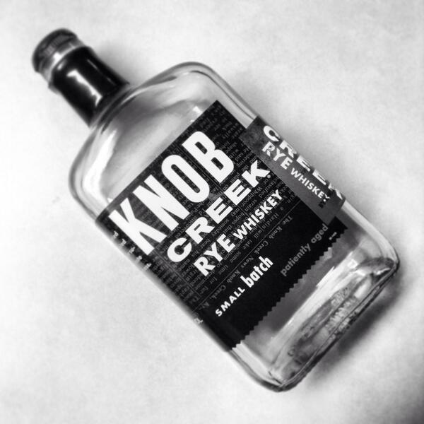 craftedworkshop's tweet photo. Another dead soldier. R.I.P. #ryewhiskey #knobcreek #bourbon http://t.co/GEPbGHipMm