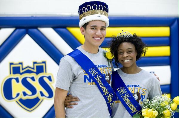StScholastica's tweet image. These #Saints reign over Homecoming 2013. Congrats @BrandonTorres &amp;amp; Laurel Ohaju #CSSHC13 #SaintsNation