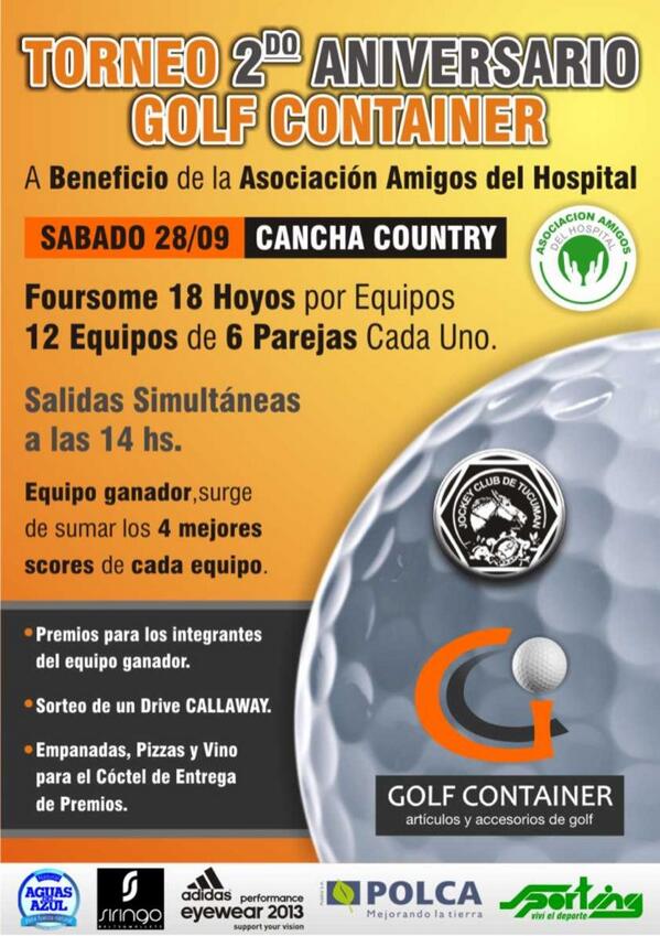 JockeyClubdeTuc's tweet photo. sábado 28 en country, Torneo 2do Aniversario @GolfContainer. Gracias @alvarocalliera @Yambaooo @ichipadilla http://t.co/pUgv0rBZ7u