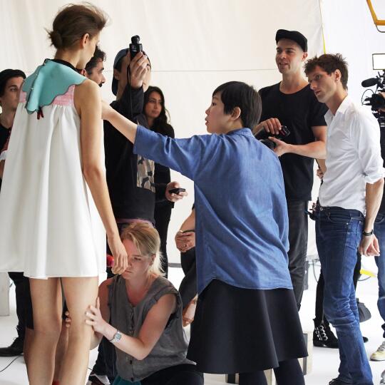 hmunitedkingdom's tweet photo. See H&amp;M Design Award winner: Minju Kim in action on set for her collection look book shoot! #HMDA2013 http://t.co/HECiMPQmR5