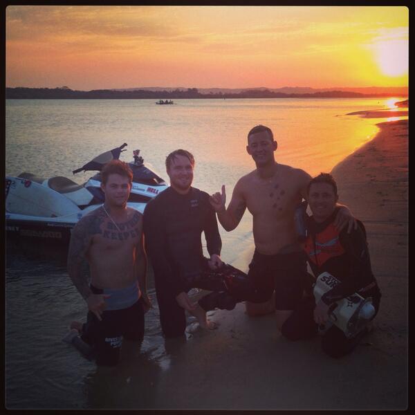 lifeguardmaxi's tweet photo. Day 4 completed #therideeastcoast hurting but it's good when you get a sunset like this in Ballina. http://t.co/ChTT5tUANC
