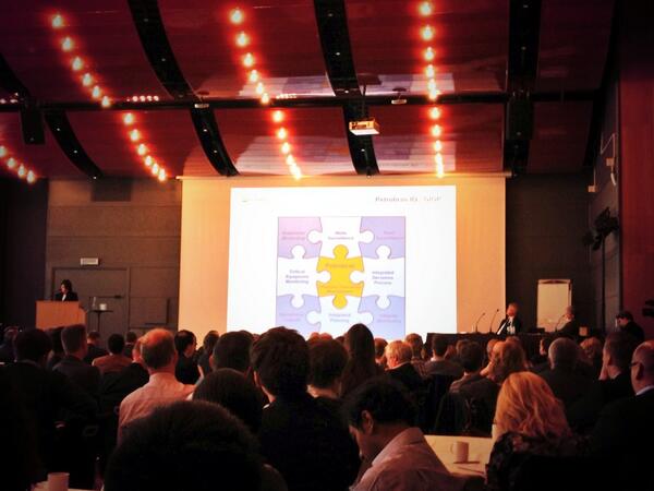 IOConference's tweet image. Solange Guedes, E&amp;amp;P EO of @petrobras on IO implemention; IO leads to better quality and broader scope of planning.