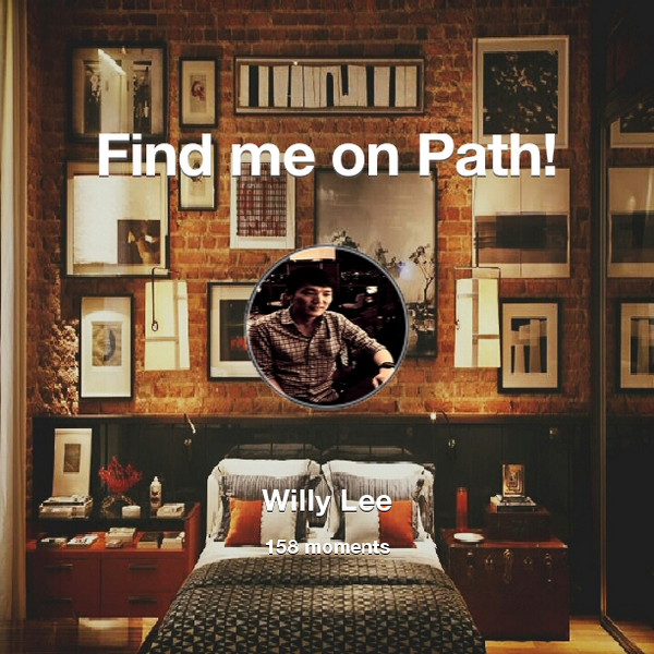 Willy_L33's tweet photo. I've shared 158 memories with my friends on #Path - see them now at http://t.co/uLcTtkqIRR! #thepersonalnetwork http://t.co/RIe285Howo