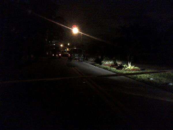 JuliaNBC6's tweet image. #Team6 #FirstOnScene this morning where police are still investigating officer's shooting of suspected burglar @NBC6