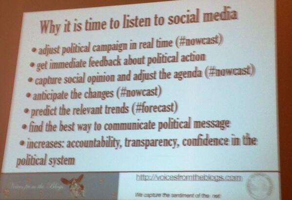 dwosti's tweet image. Is it really time to listen to social media? #changingpolitics @blogvoices @iacus @curini