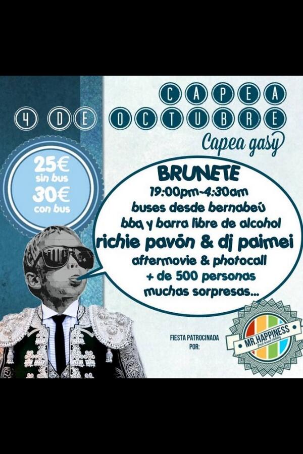 Pavonidas's tweet photo. Ya a la venta las entradas de la capea 4 de octubre....que no te lo cuenten !! 
Haz te con la tuya http://t.co/f9ECdOt5N6