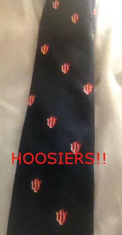 Mr. Yencer's tie choice for today. #CollegeGoWeek #Hoosiers #myfirstandlastselfie