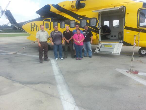 SCLTCMarine's tweet photo. SCLTC Marine Instructors touring a PHI Helicopter during their HUET Instructor training. http://t.co/m9DvlEUPCy