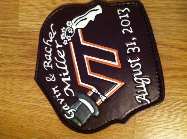 BoxAlarmLeather's tweet photo. For a very Hokie wedding... http://t.co/R1vMKRnlaV