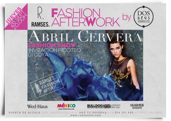 WedHaus's tweet photo. FASHION AFTERWORK By #AbrilCervera, donde exhibirá la Colección "Emerald &amp; Sapphir " en @Ramses_Madrid Madrid http://t.co/7KaeykpA52