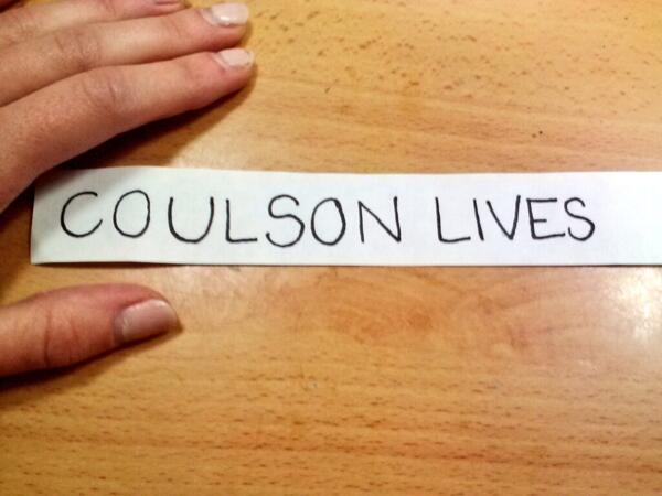 Hastily made a <a href="/CoulsonLives/">Coulson Lives</a> bracelet before work to match my #SHIELD tee. Hope I find some agents! <a href="/clarkgregg/">Clark Gregg</a>